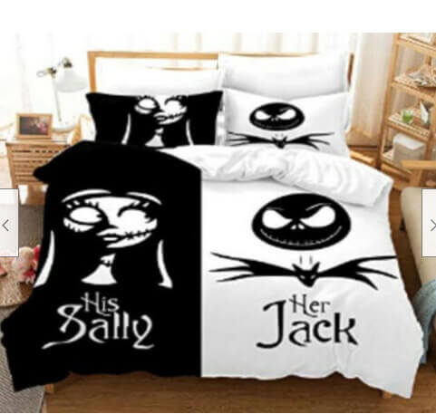 The Nightmare Before Christmas Cosplay Bedding Set Duvet Cover Halloween Sheets