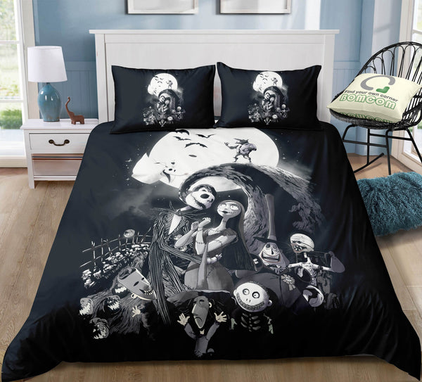 The Nightmare Before Christmas Cosplay Bedding Set Duvet Cover Halloween Sheets