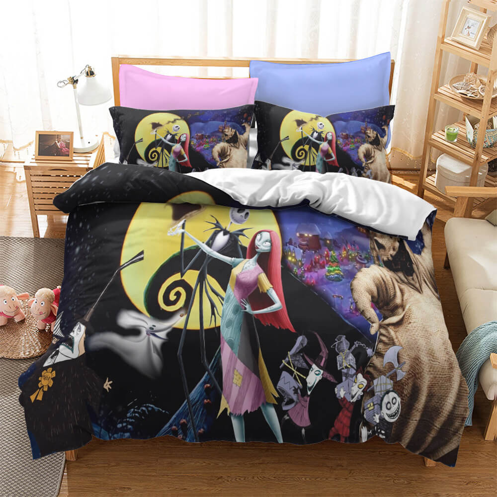 The Nightmare Before Christmas Cosplay Bedding Set Duvet Cover Halloween Sheets