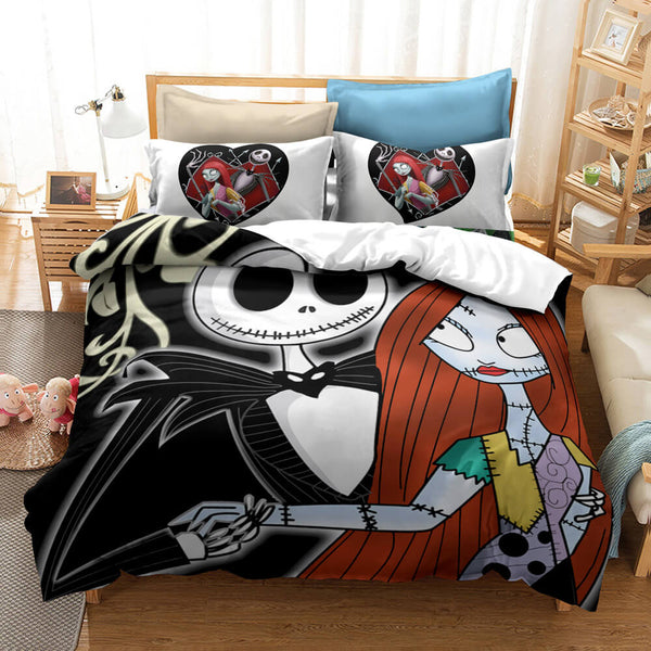 The Nightmare Before Christmas Cosplay Bedding Set Duvet Cover Halloween Sheets