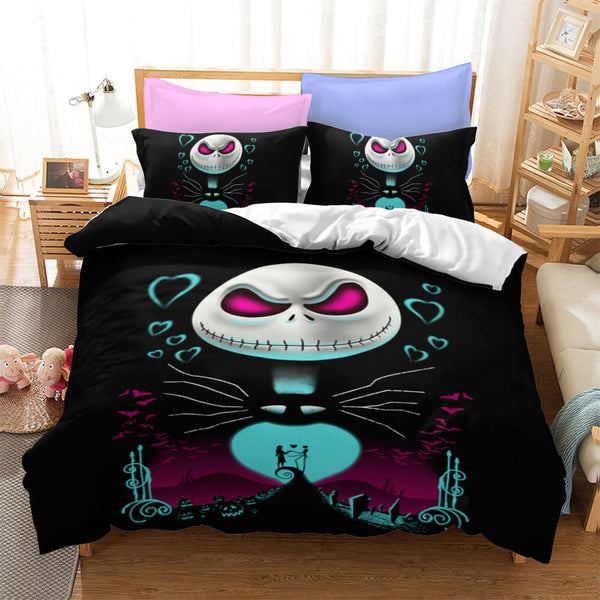 The Nightmare Before Christmas Cosplay Bedding Set Duvet Cover Halloween Sheets