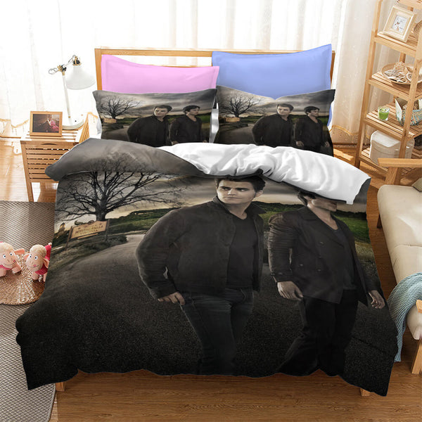 The Vampire Diaries Cosplay Bedding Duvet Cover Halloween Sheets Bed Set