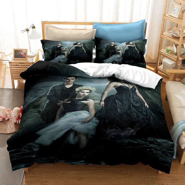 The Vampire Diaries Cosplay Bedding Duvet Cover Halloween Sheets Bed Set