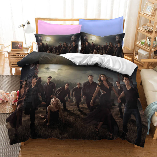 The Vampire Diaries Cosplay Bedding Duvet Cover Halloween Sheets Bed Set