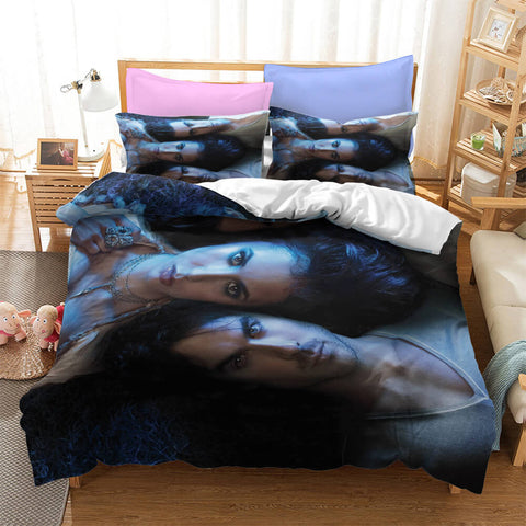 The Vampire Diaries Cosplay Bedding Duvet Cover Halloween Sheets Bed Set