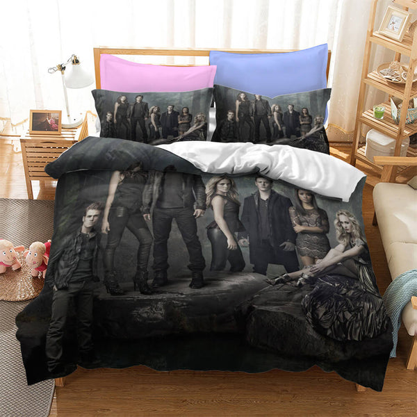 The Vampire Diaries Cosplay Bedding Duvet Cover Halloween Sheets Bed Set