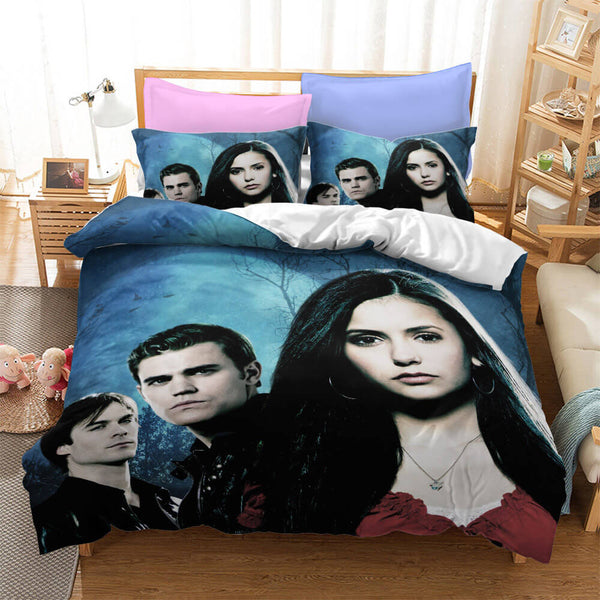 The Vampire Diaries Cosplay Bedding Duvet Cover Halloween Sheets Bed Set
