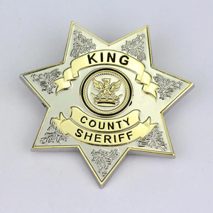 King County Sheriff Pin Collar Eagle Insignia Badge Brooch Prop