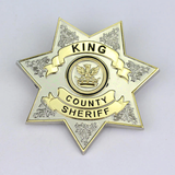 King County Sheriff Pin Collar Eagle Insignia Badge Brooch Prop