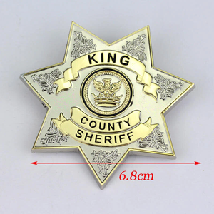 King County Sheriff Pin Collar Eagle Insignia Badge Brooch Prop