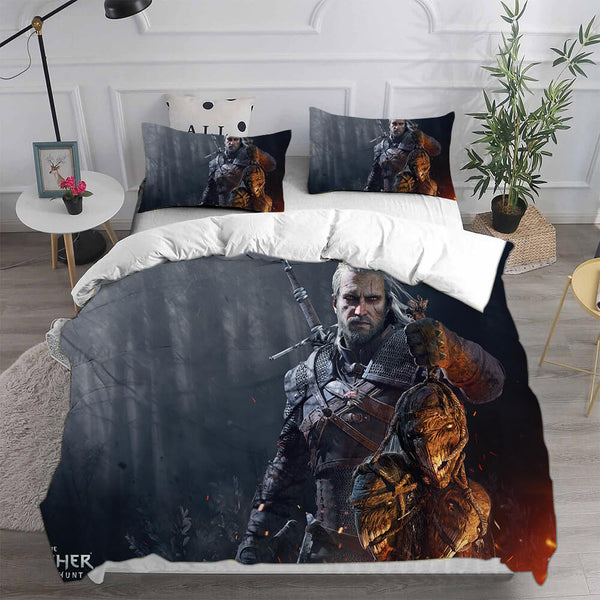The Witcher Season 2 Bed Set Cosplay Duvet Cover Halloween Sheets Bed Set