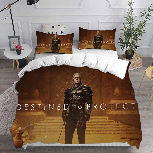 The Witcher Season 2 Bed Set Cosplay Duvet Cover Halloween Sheets Bed Set