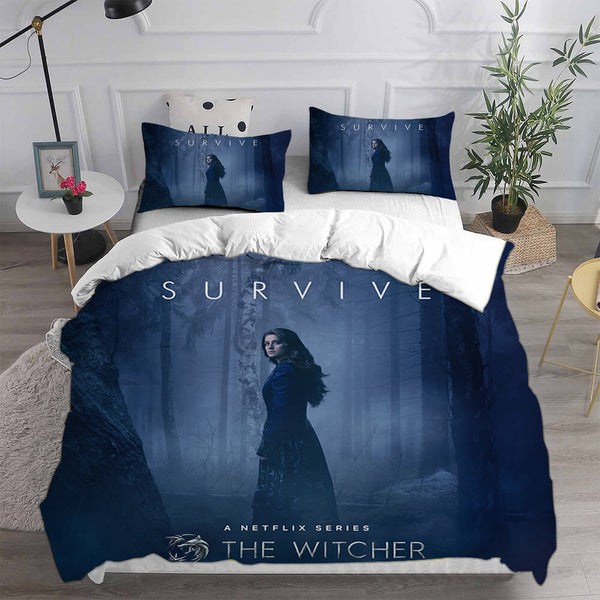 The Witcher Season 2 Bed Set Cosplay Duvet Cover Halloween Sheets Bed Set