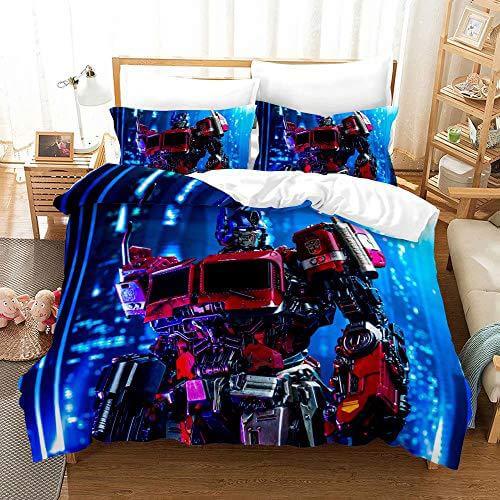 Transformers Optimus Prime Cosplay Bedding Set Duvet Cover Halloween Bed Sheets