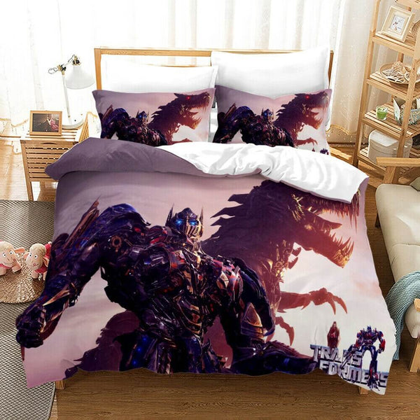 Transformers Optimus Prime Cosplay Bedding Set Duvet Cover Halloween Bed Sheets