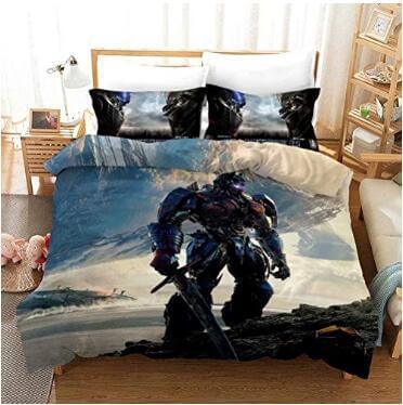 Transformers Optimus Prime Cosplay Bedding Set Duvet Cover Halloween Bed Sheets