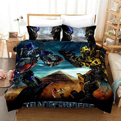 Transformers Optimus Prime Cosplay Bedding Set Duvet Cover Halloween Bed Sheets