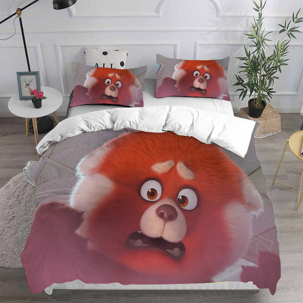 Turning Red Cosplay Bedding Sets Duvet Cover Halloween Comforter Sets