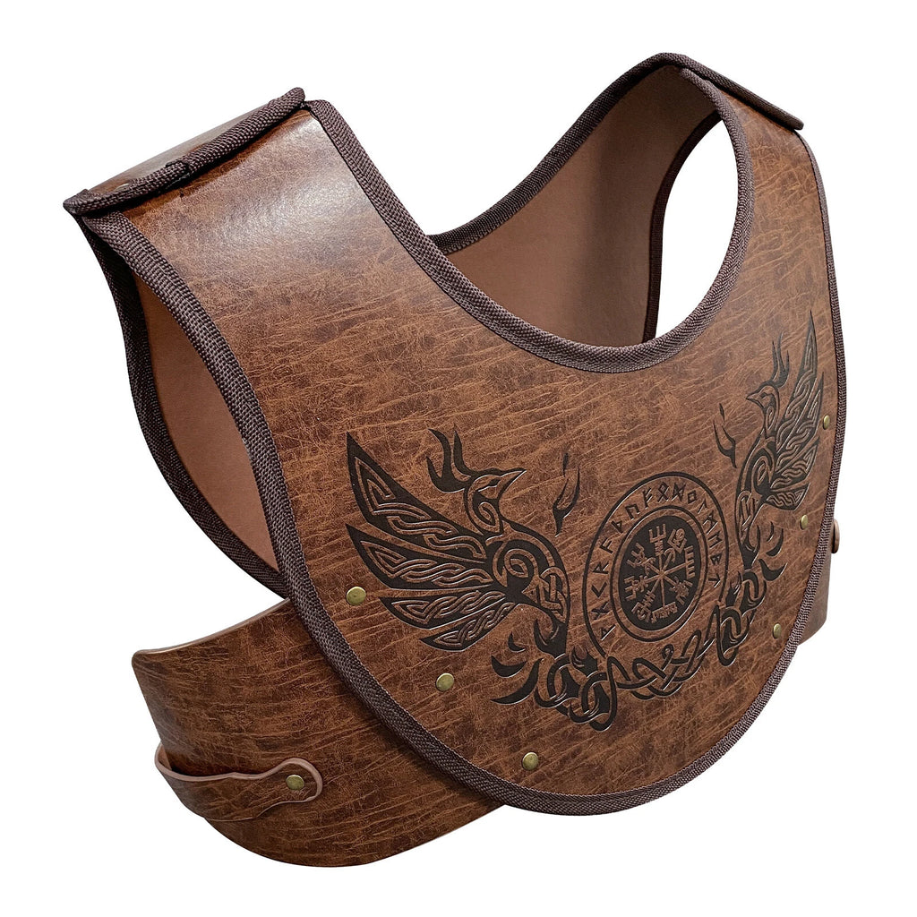 Viking Punk Medieval Knight Leather Armor Larp Breastplate Cosplay Costumes
