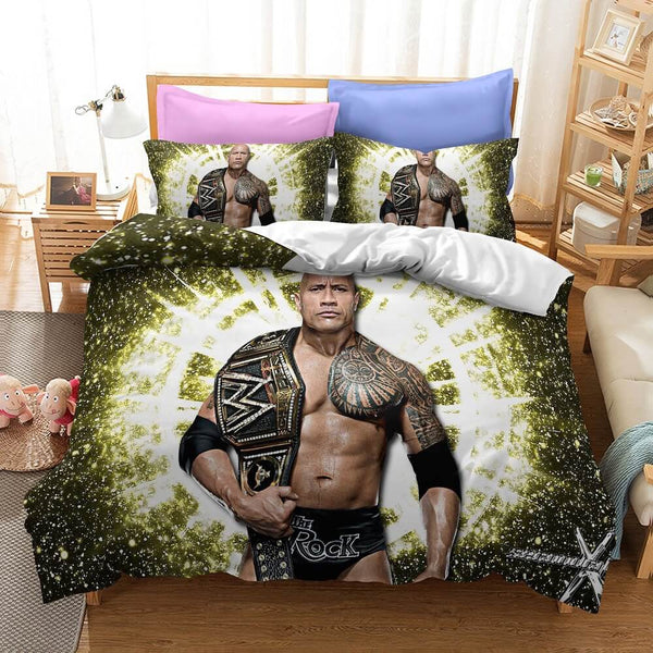 WWE World Wrestling Entertainment Cosplay Bedding Set Duvet Cover Halloween Bed Sheets