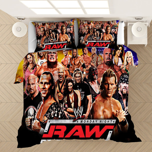 WWE World Wrestling Entertainment Cosplay Bedding Set Duvet Cover Halloween Bed Sheets