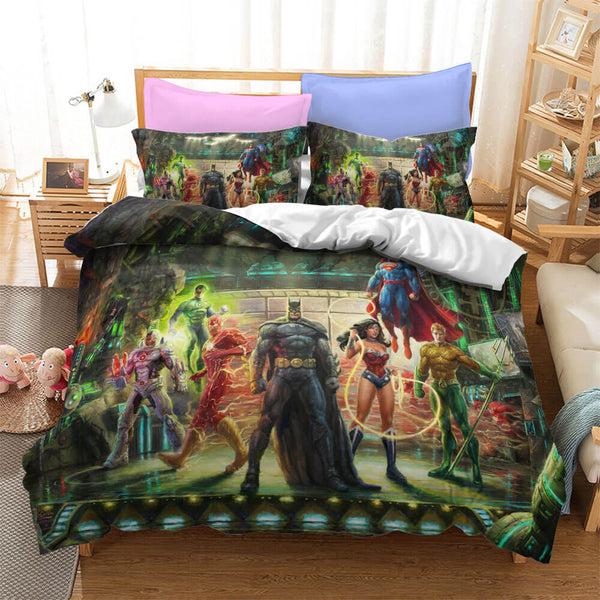 Wonder Woman Cosplay Bedding Set Duvet Cover Halloween Sheets Bed Set
