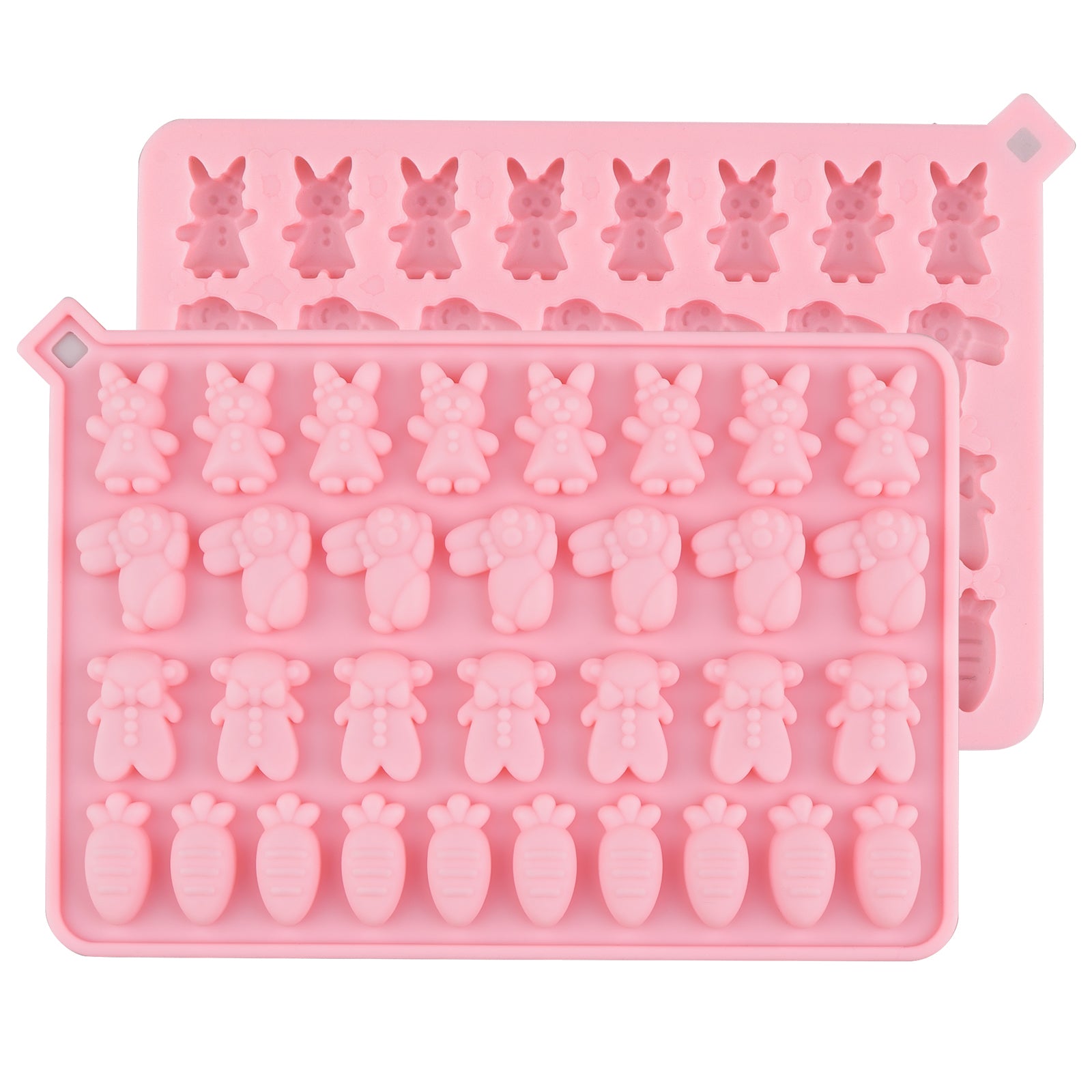 2 Pcs Easter Bunny Silicone Mold for Scented Wax Melts, Chocolate Truffles, Candy, Jelly, Ice Cube Tray