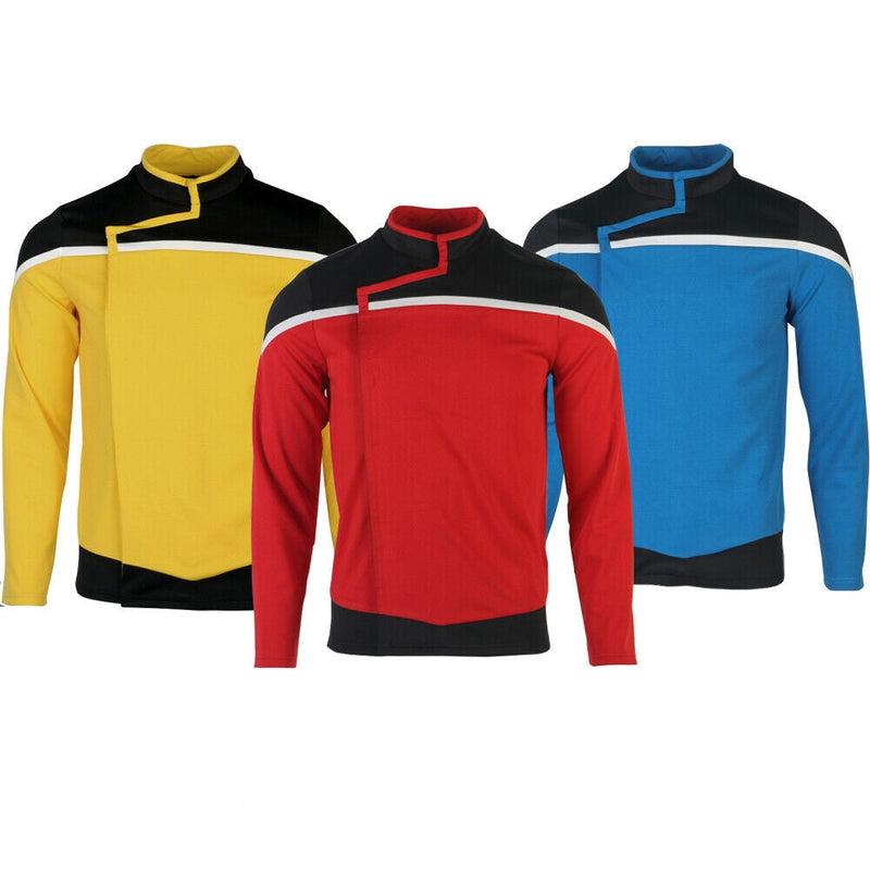 Star Trek Lower Decks Captain Freeman Red Uniform Ensign Rutherford Yellow Blue Male Top Shirts