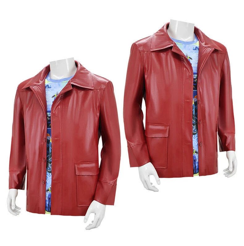 Cosplay Tyler Durden The Narrator Red Jackets T-Shirts Costumes Halloween Suits