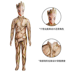 Guardians of the Galaxy 3 Groot Mask Jumpsuit Superhero Adult Kids Bodysuits New