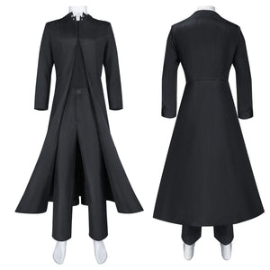 The Matrix Resurrections Neo Cosplay Costume Halloween Jacket Pants Sunglasses