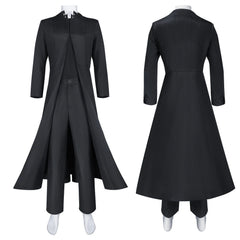 The Matrix Resurrections Neo Cosplay Costume Halloween Jacket Pants Sunglasses
