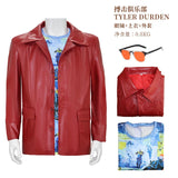 Cosplay Tyler Durden The Narrator Red Jackets T-Shirts Costumes Halloween Suits