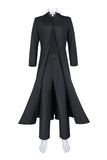 The Matrix Resurrections Neo Cosplay Costume Halloween Jacket Pants Sunglasses