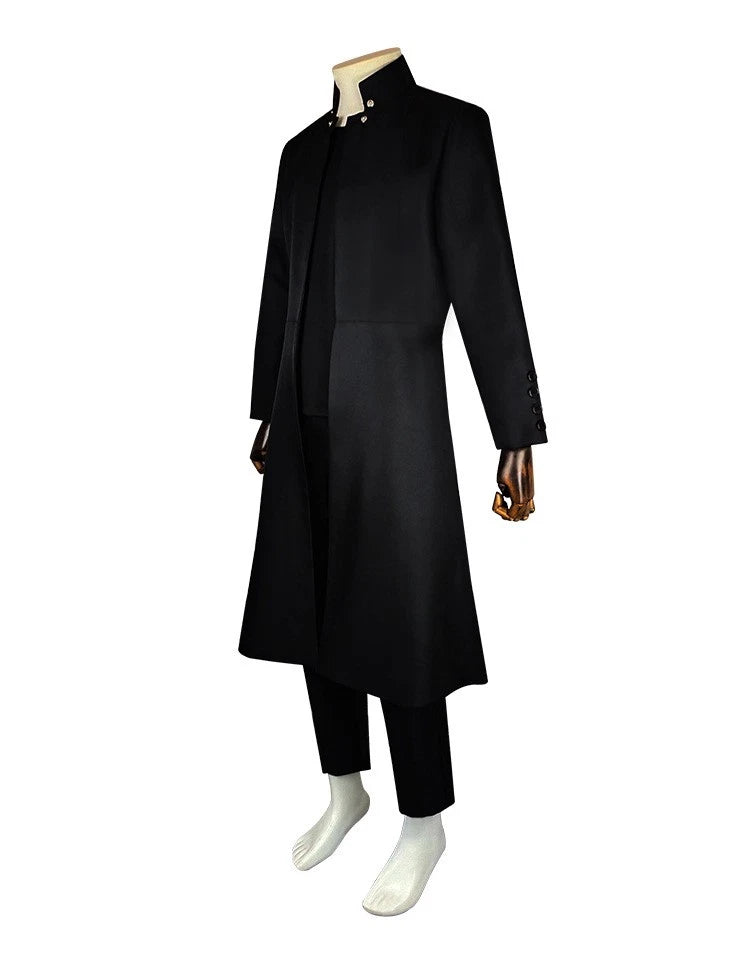 The Matrix Resurrections Neo Cosplay Costume Halloween Jacket Pants Sunglasses