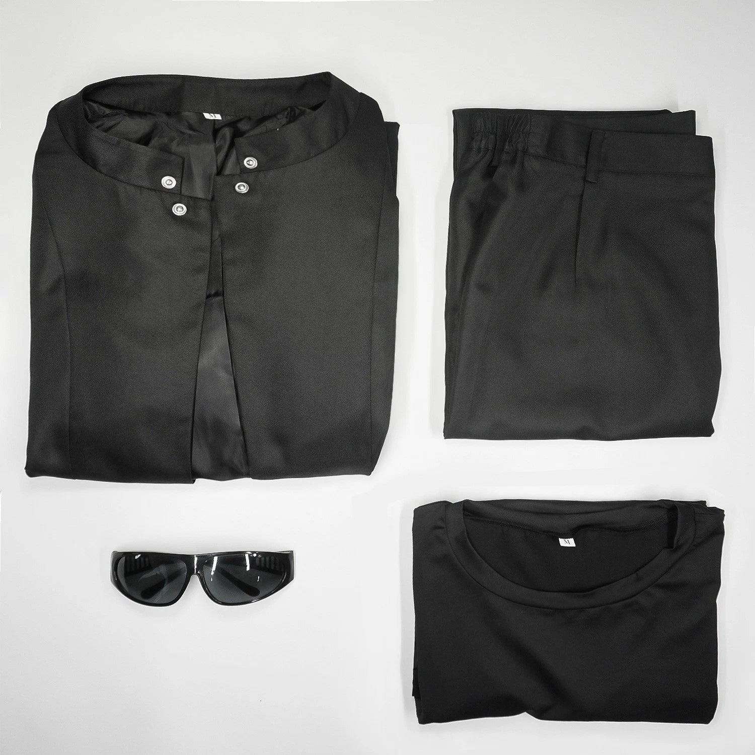The Matrix Resurrections Neo Cosplay Costume Halloween Jacket Pants Sunglasses