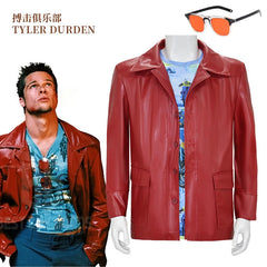 Cosplay Tyler Durden The Narrator Red Jackets T-Shirts Costumes Halloween Suits