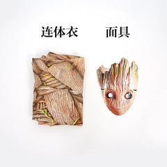 Guardians of the Galaxy 3 Groot Mask Jumpsuit Superhero Adult Kids Bodysuits New