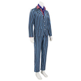 Austin Powers Spy Agent Striped Suits Halloween Masquerade Costumes Set