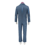 Austin Powers Spy Agent Striped Suits Halloween Masquerade Costumes Set