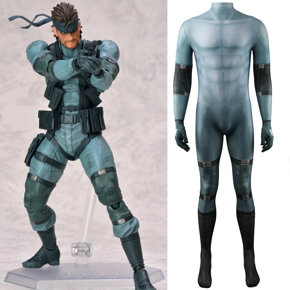 Cosplay Metal Gear Solid Snake Jumpsuits Adult Kids Bodysuits Zentai Costumes