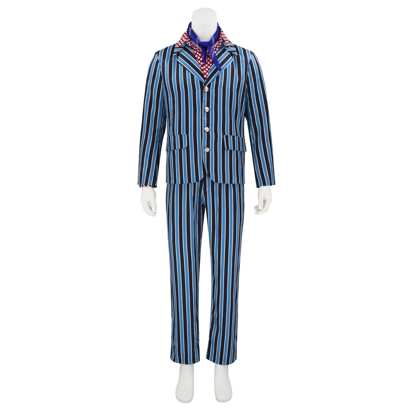 Austin Powers Spy Agent Striped Suits Halloween Masquerade Costumes Set