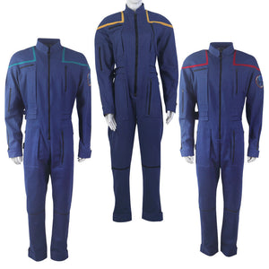 Star Trek Enterprise Duty Jumpsuit Uniforms Captain Jonathan Archer Cosplay Costumes