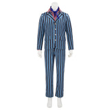 Austin Powers Spy Agent Striped Suits Halloween Masquerade Costumes Set