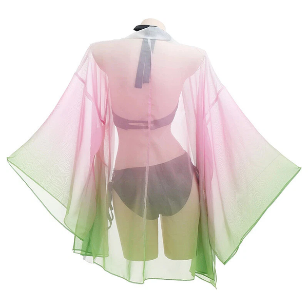 Demon Slayer Kanroji Mitsuri Swimsuit Cosplay Womens Swimwear Bikini Beachwear