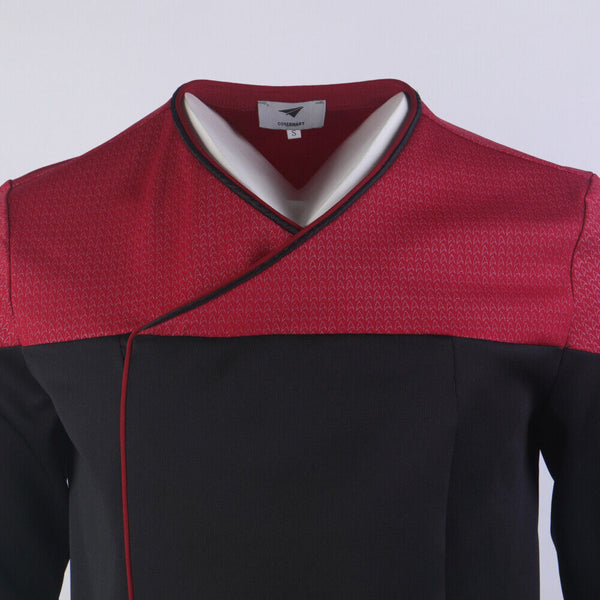 Star Trek Picard 3 Command Red Uniform Cosplay Starfleet Gold Blue Top Shirts Costume
