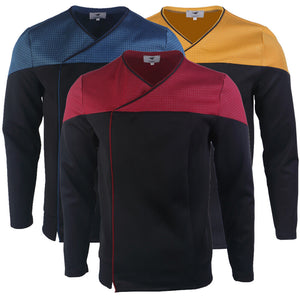 Star Trek Picard 3 Command Red Uniform Cosplay Starfleet Gold Blue Top Shirts Costume