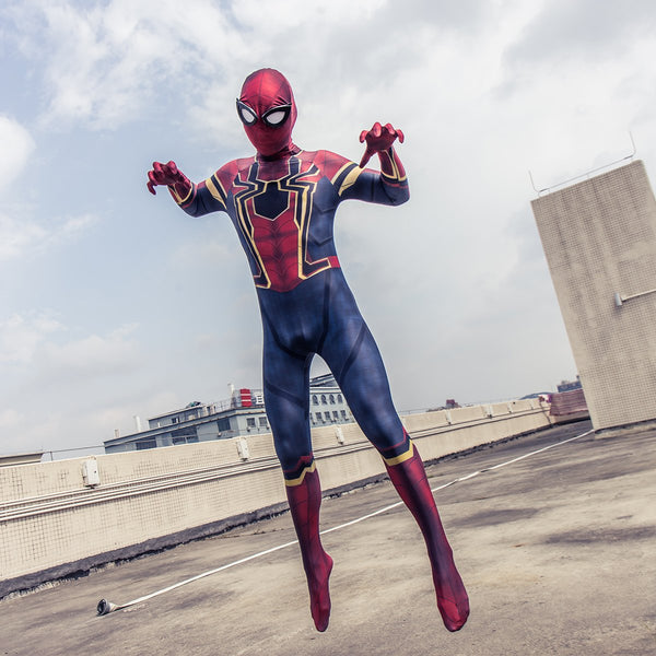 2018 Avengers Infinity War Spider-Man Kids Jumpsuit Cosplay Costume