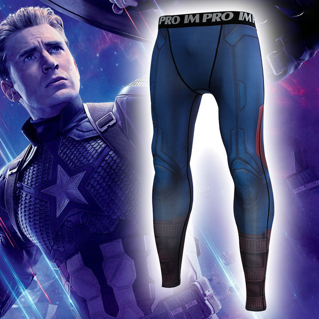 Avengers: Endgame 4 Costume Captain America Pants Steve Rogers Costumes Tights Sports Halloween Party Prop