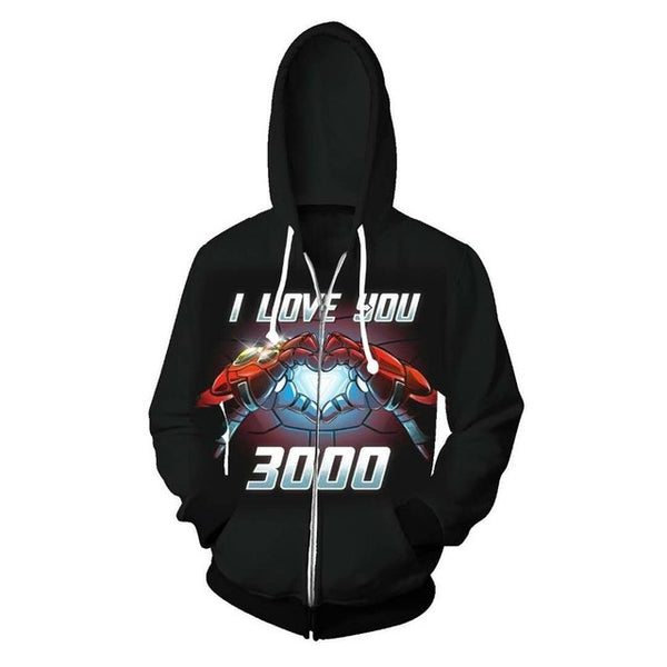 Tony Stark I Love You 3000 Hoodie Men The Avengers Iron Man Moive Costume Sweatshirt 2019 New Coat Casual Tops